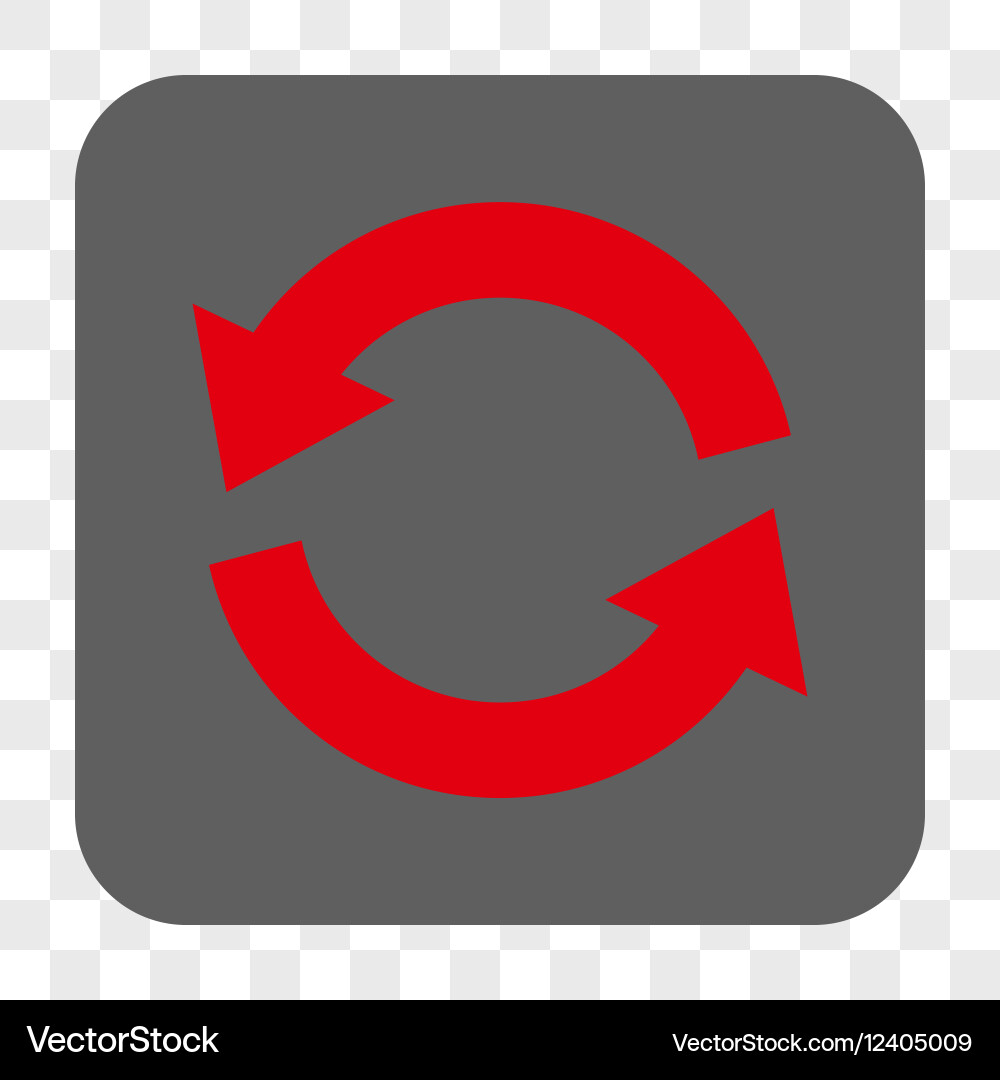 Refresh rounded square button vector image