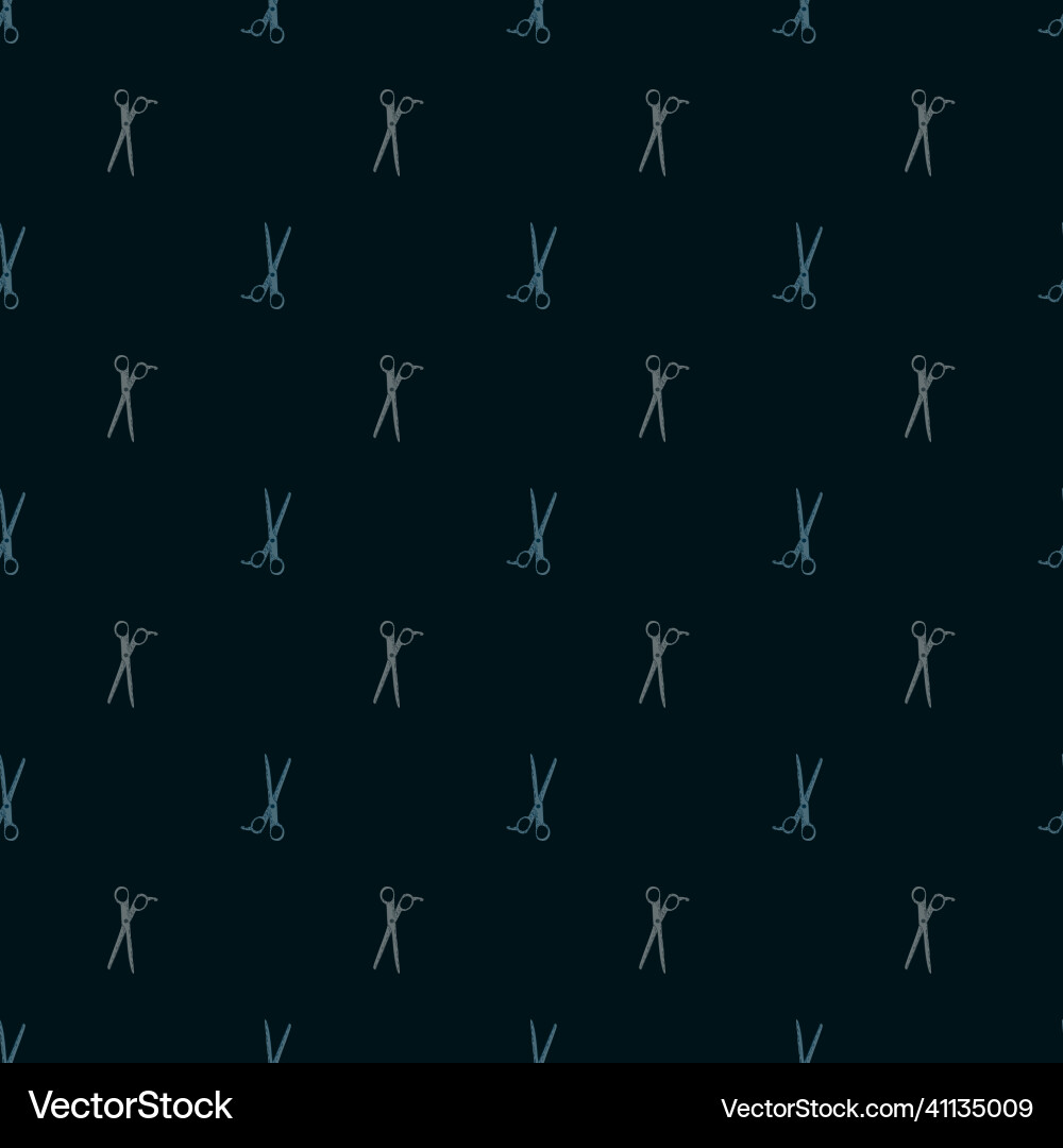 Scissors seamless pattern retro salon background Vector Image