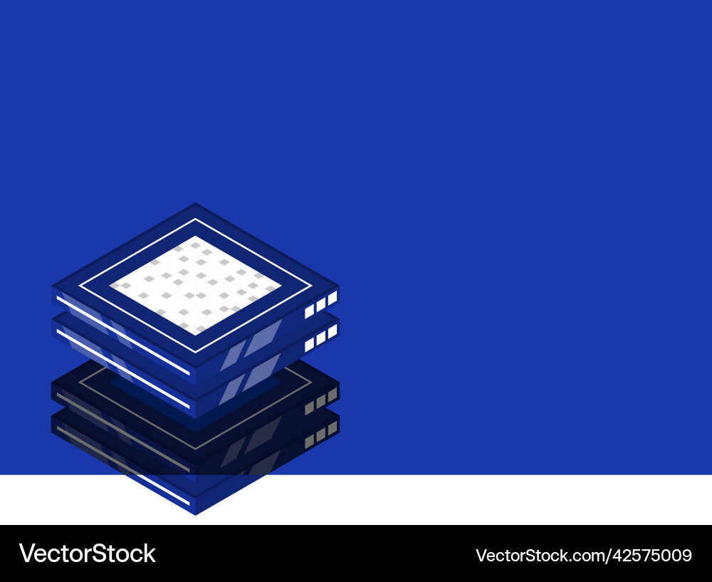 Set of server room icons data center and database Vector Image