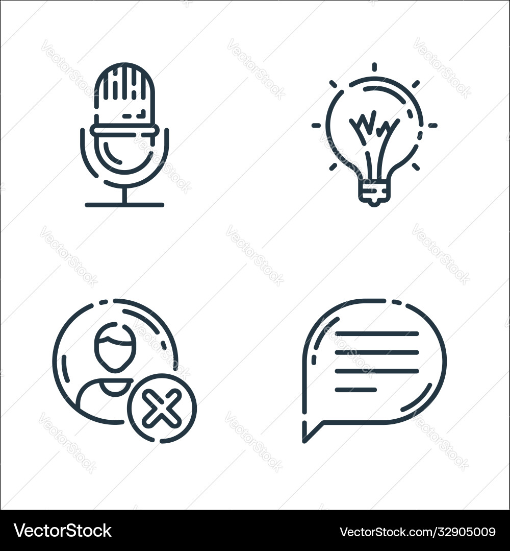 User interface line icons linear set quality Vector Image