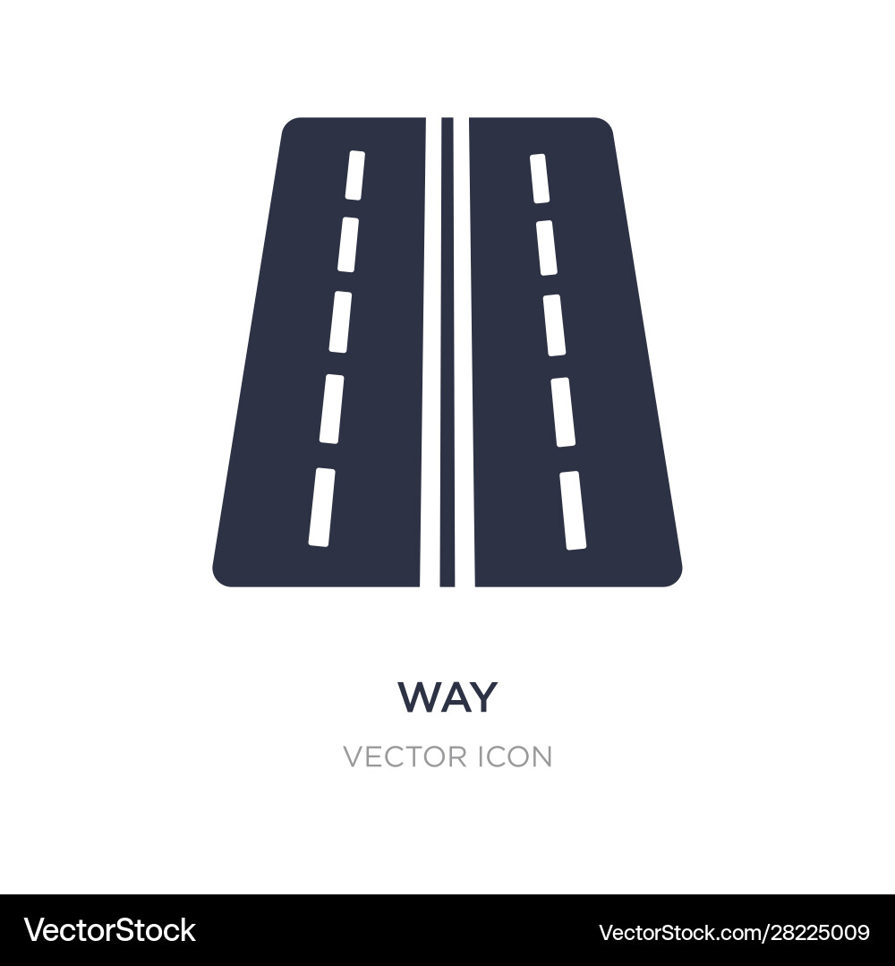 Way icon on white background simple element from vector image