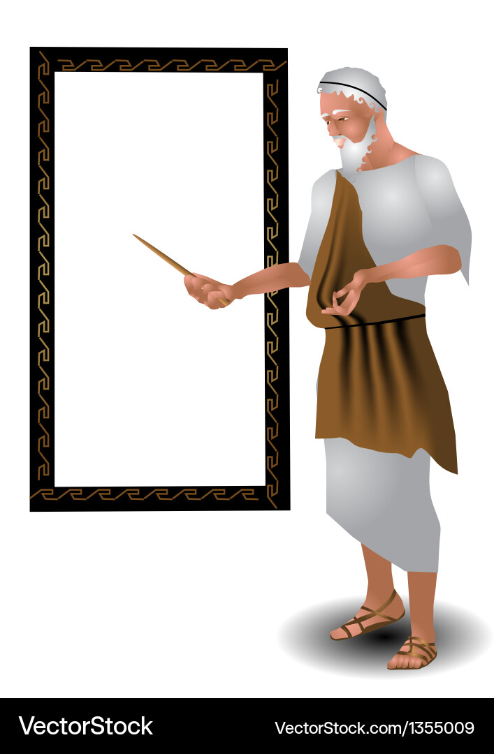 Wise Elder with Pointer Vector Image
