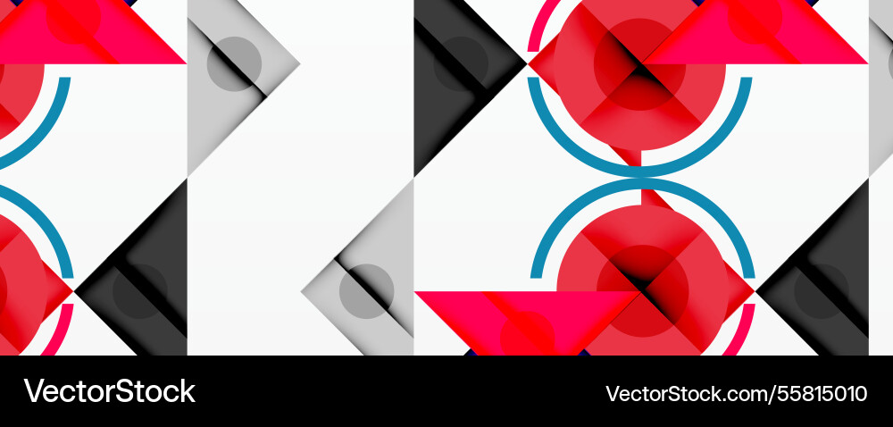 Abstract geometric composition with intersecting Abstract geometric composition with intersecting vector image