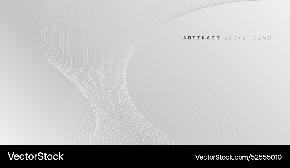 Abstract grey background with gradient curved line vector image