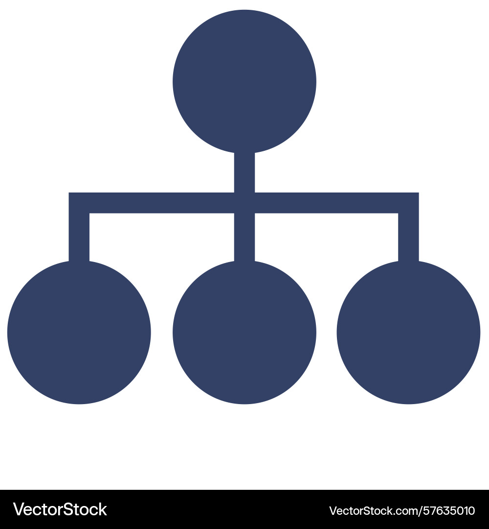 Abstract of a hierarchical structure represented Abstract of a hierarchical structure represented vector image