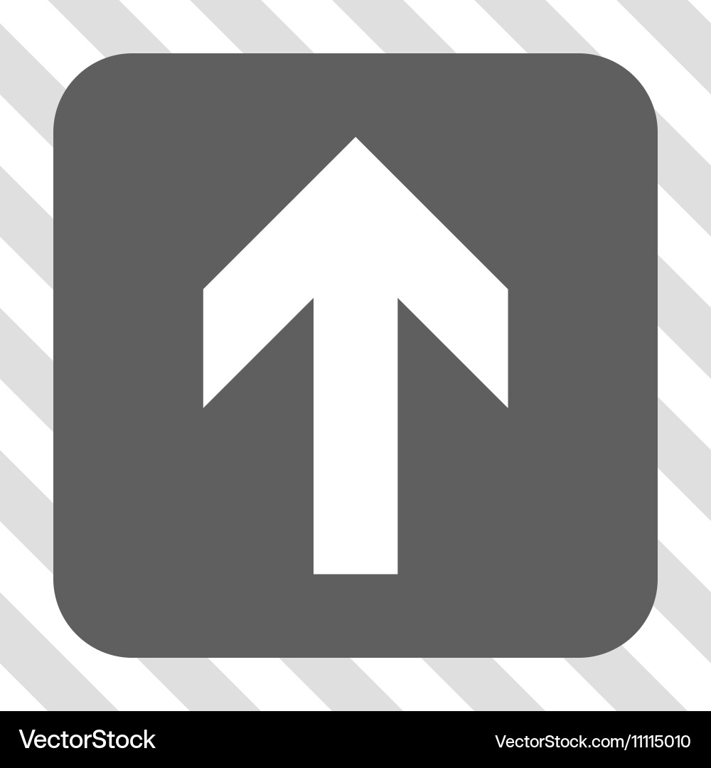 Arrow up rounded square button vector image