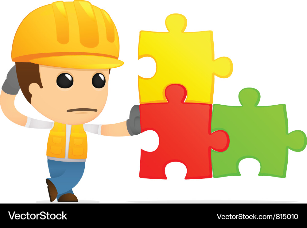 Cartoon Builder Character Vector Image