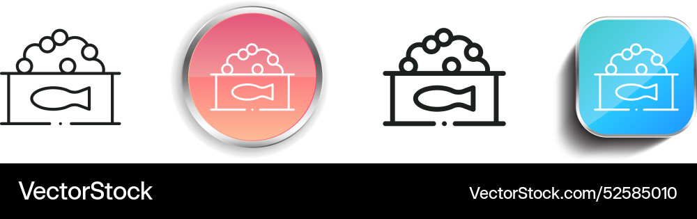Caviar icon thin linear regular and button style vector image