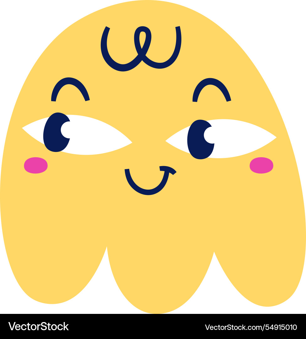 Childish abstract character expression Vector Image