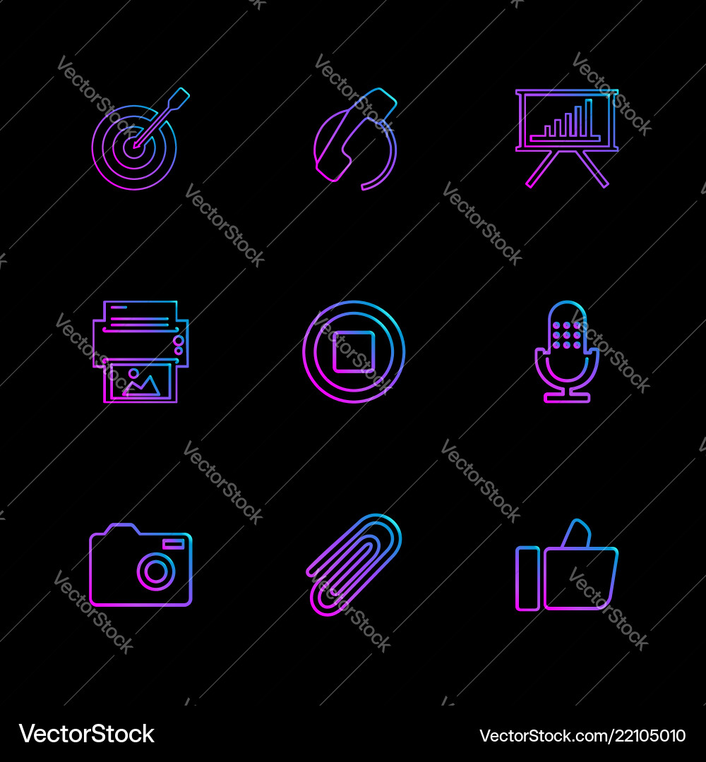 Dart focus graph like microphone stop pin Vector Image