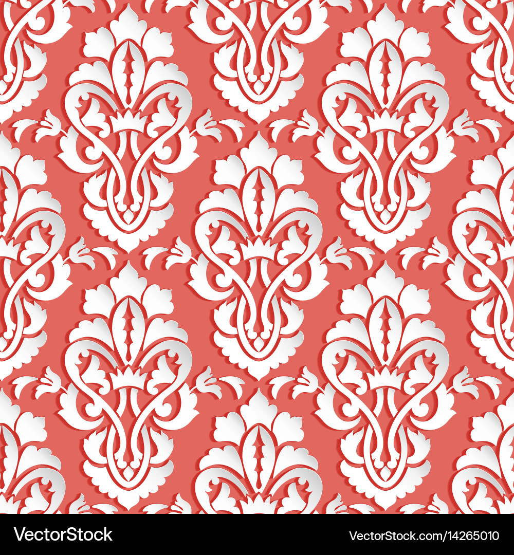 Elegant Damask Pattern Background vector image
