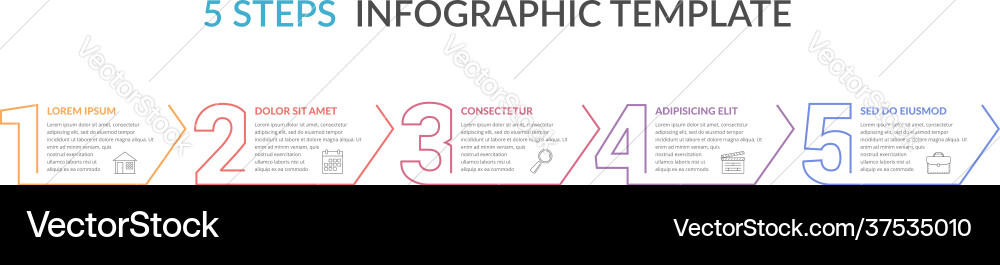 Five steps infographic template Five steps infographic template vector image