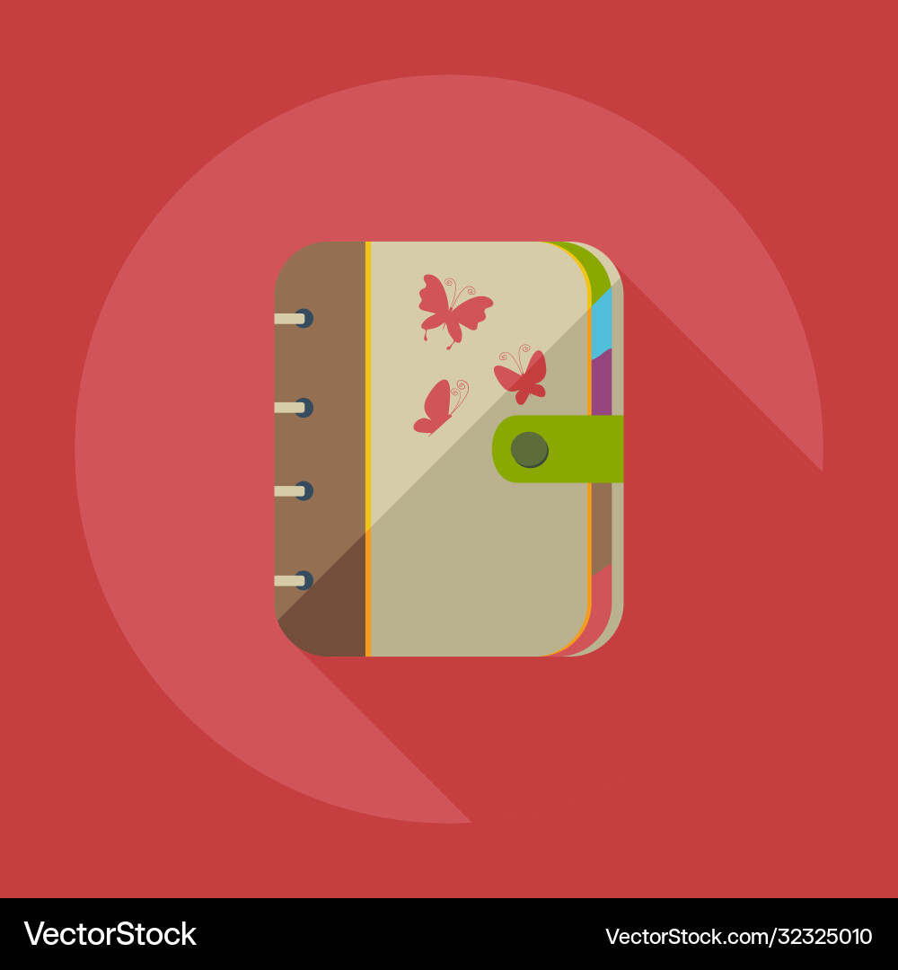 Flat modern design with shadow icons notebook Flat modern design with shadow icons notebook vector image