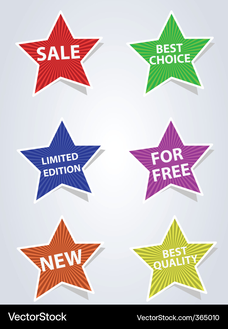Set of different labels s Vector Image