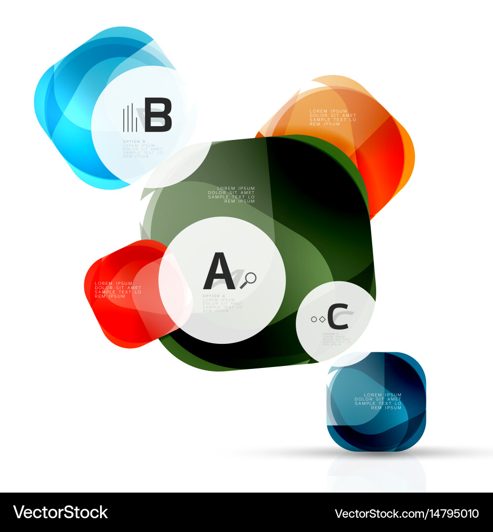 Shiny blank web option boxes vector image