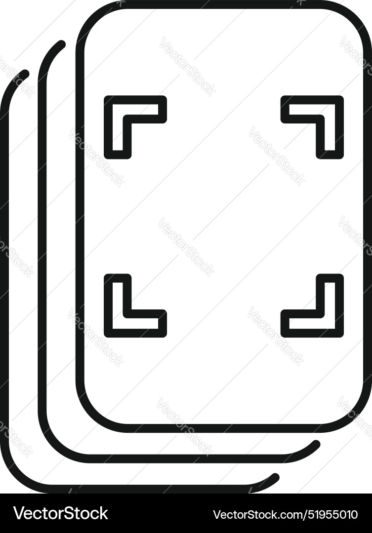 Stack of papers with crop marks for printing Stack of papers with crop marks for printing vector image