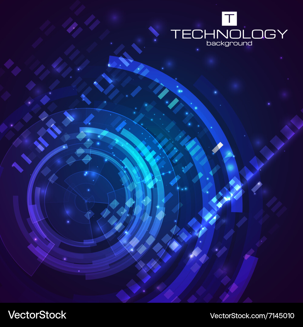 Technology background with hud elements vector image