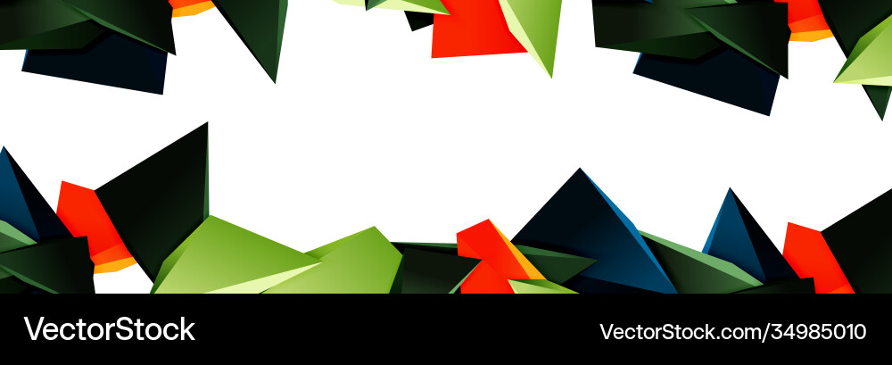 Triangle mosaic abstract background 3d triangular Vector Image