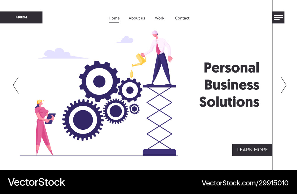 Working routine process and teamwork website Working routine process and teamwork website vector image