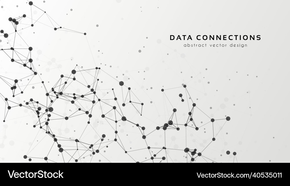 Abstract Mesh Data Network vector image