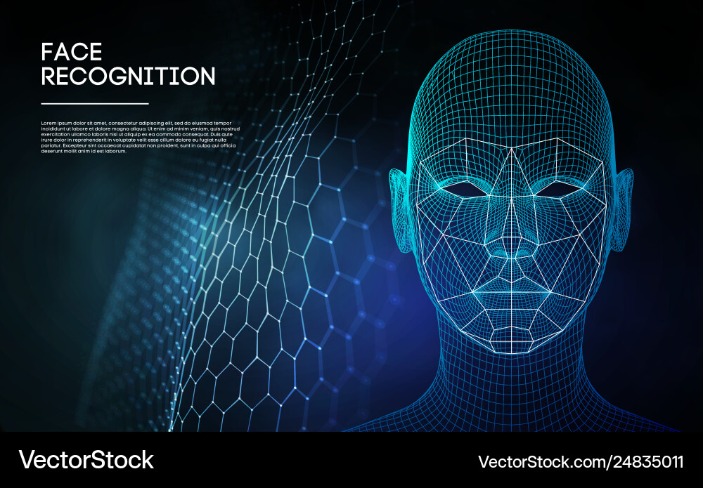 Android Face Recognition System vector image