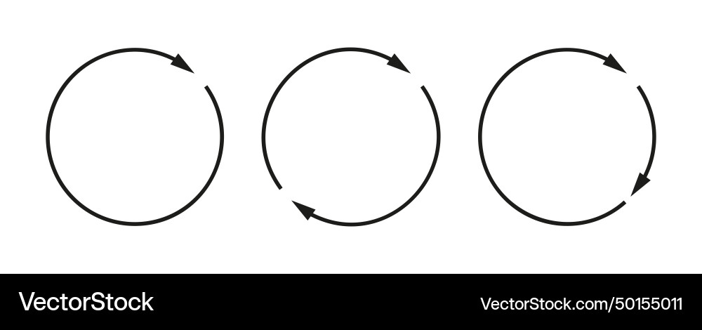 Arrow circle collection isolated rotate Arrow circle collection isolated rotate Vector Image