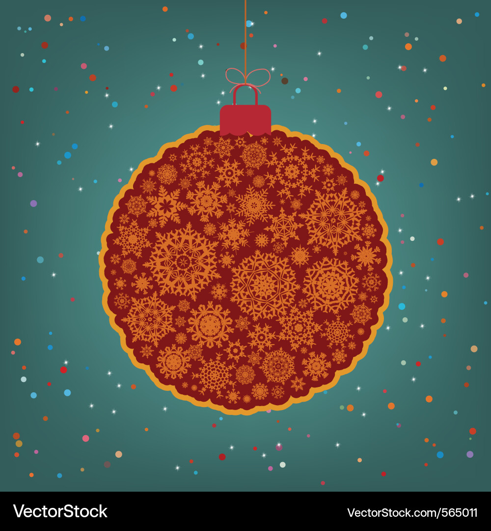 Beautiful christmas ball Vector Image