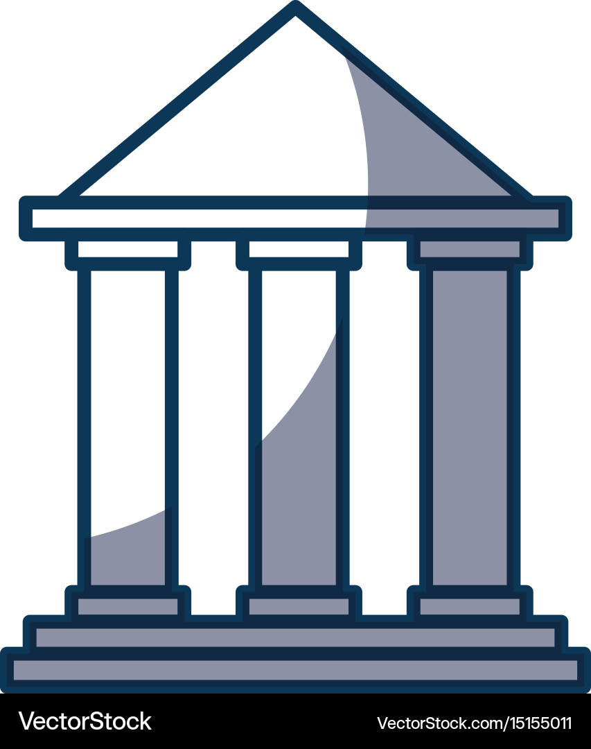 Building with columns icon Vector Image
