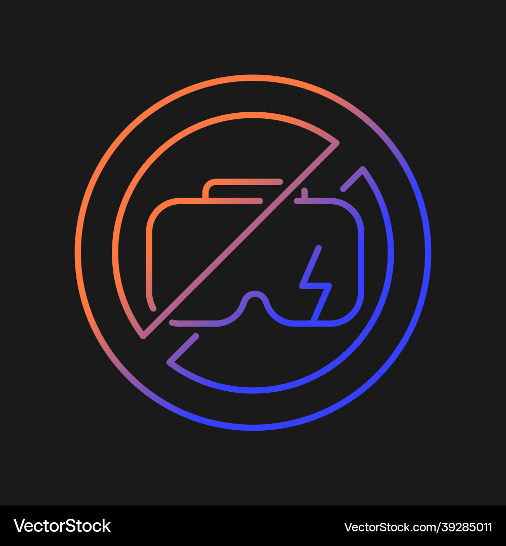 Do not use when broken gradient manual label icon Do not use when broken gradient manual label icon vector image