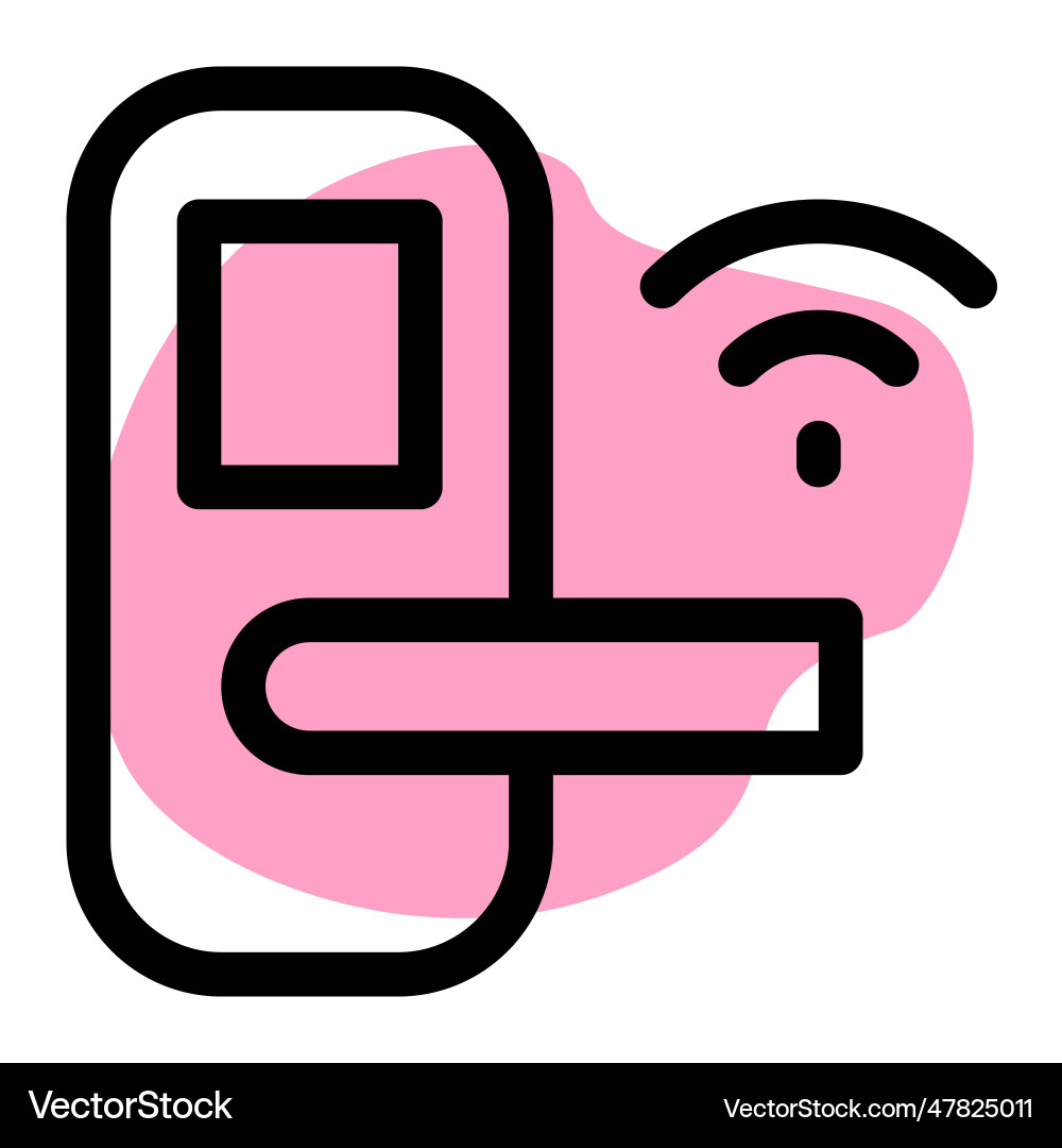 Electronic lock that functions through wifi vector image