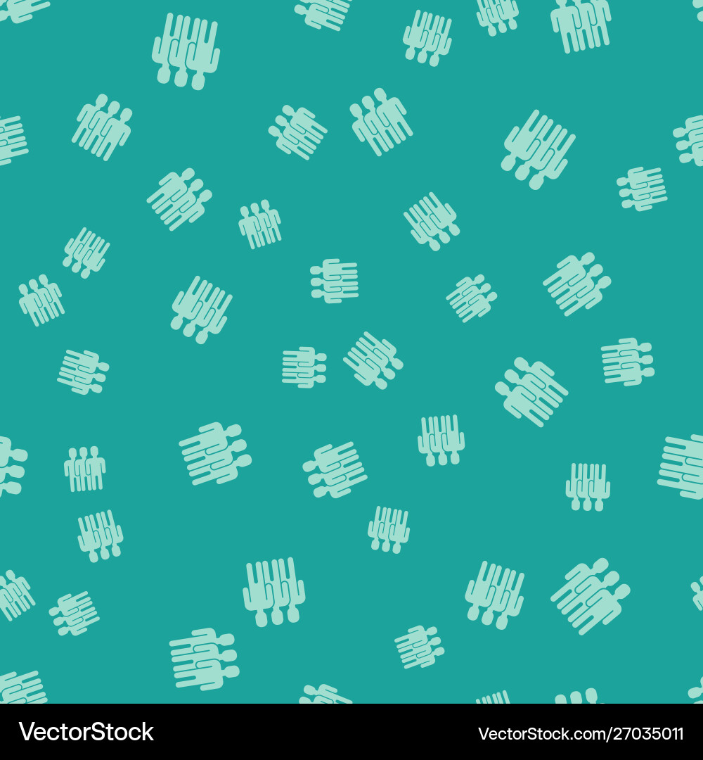 Green users group icon isolated seamless pattern Green users group icon isolated seamless pattern vector image