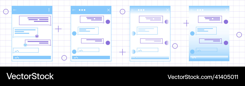 Interface smartphone chat bot template Interface smartphone chat bot template Vector Image
