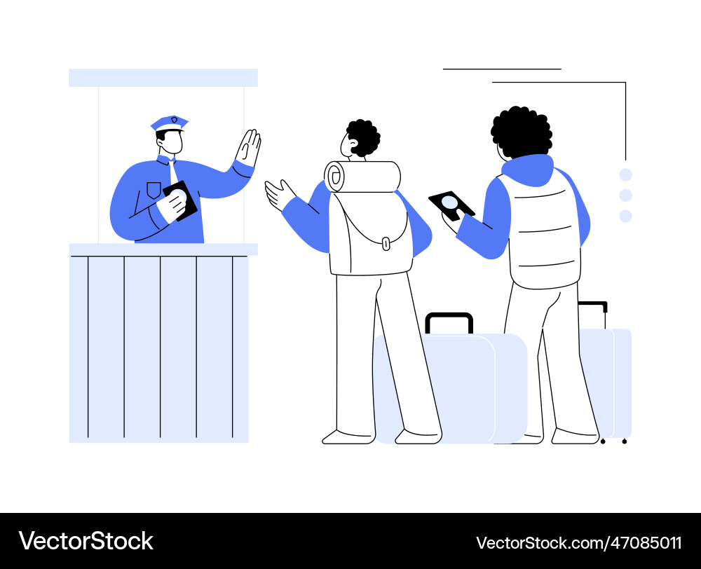 Migration control abstract concept Vector Image