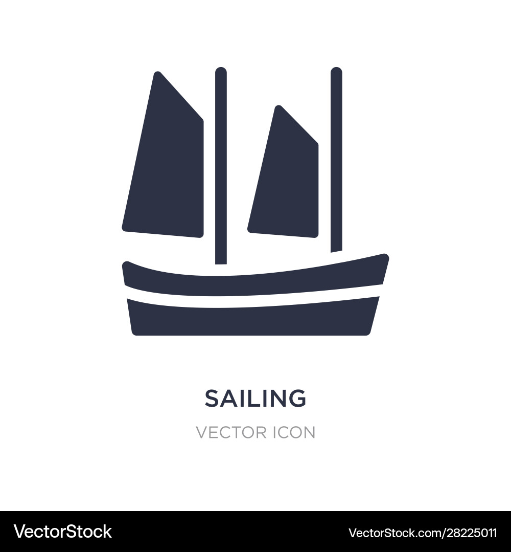Sailing icon on white background simple element Vector Image