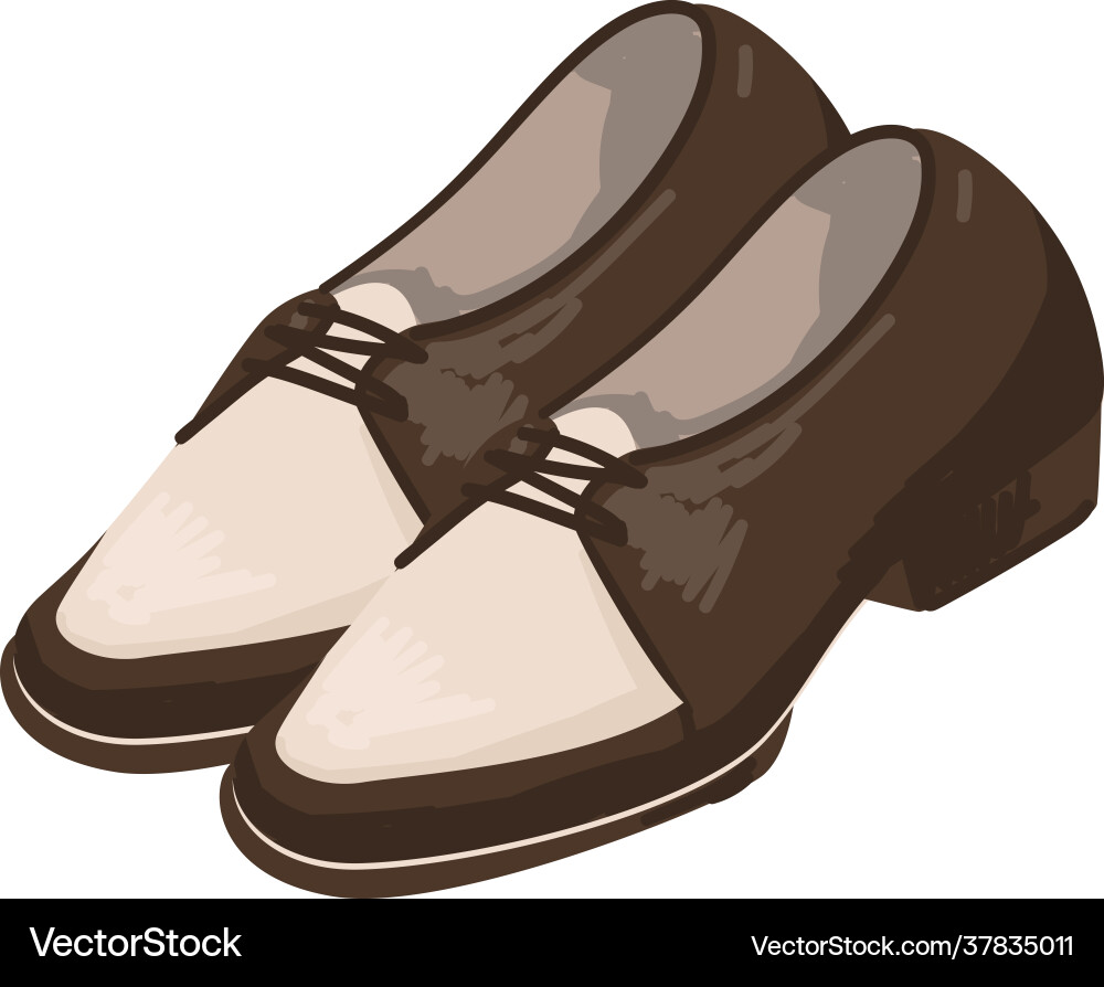 Shoes and clothes trends men footwear 1950s Shoes and clothes trends men footwear 1950s vector image