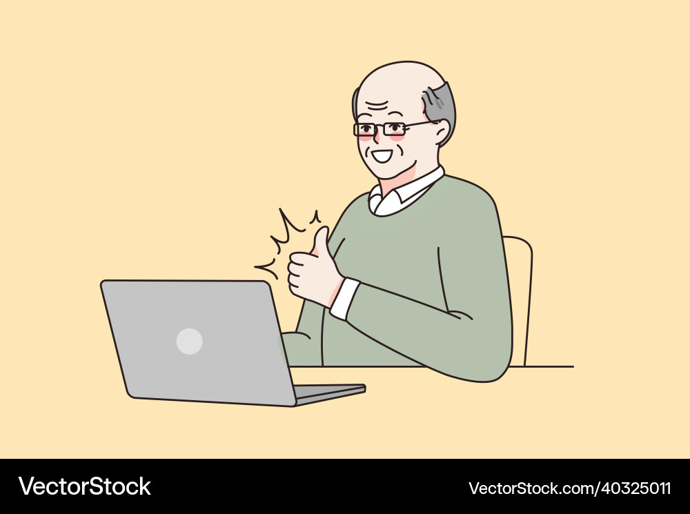 Working in internet and technologies concept Vector Image