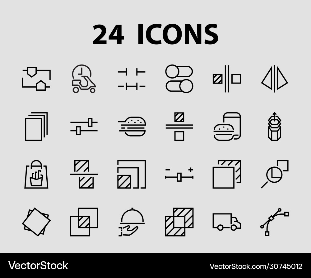 A simple set image editing related line A simple set image editing related line Vector Image