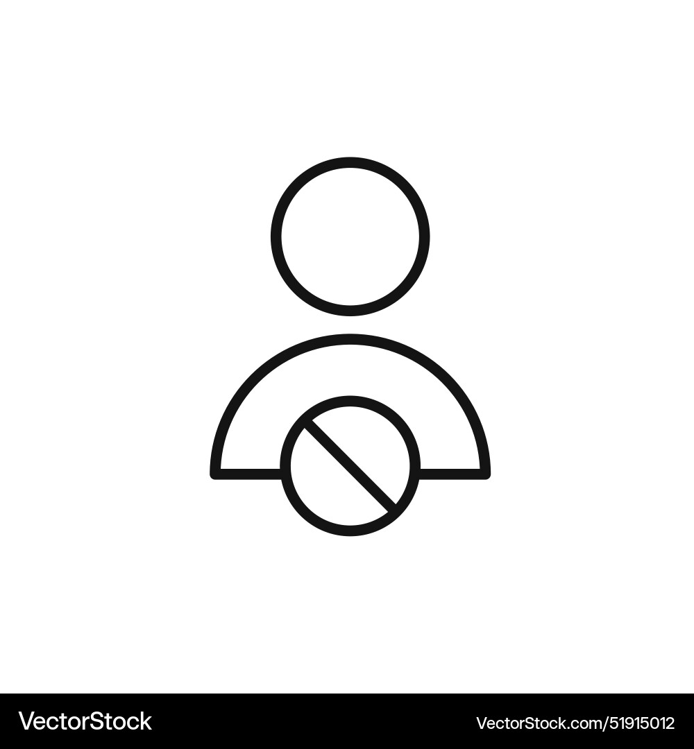 Block user icon set collection for web Vector Image