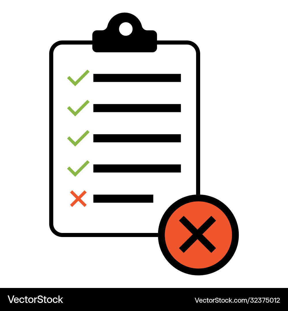 Check list checklist flat web icon isolated Vector Image