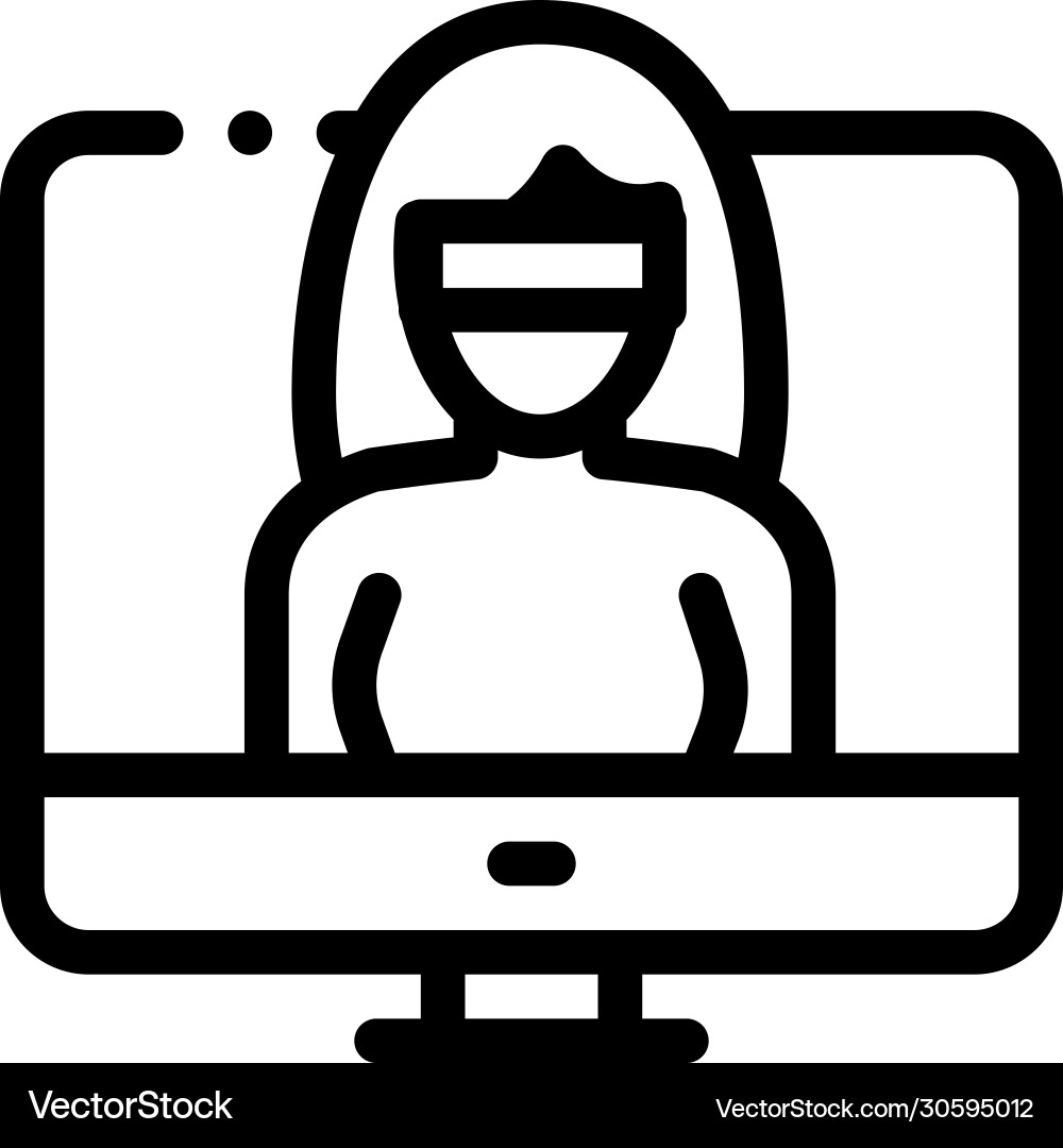 Computer hacker icon outline Computer hacker icon outline vector image