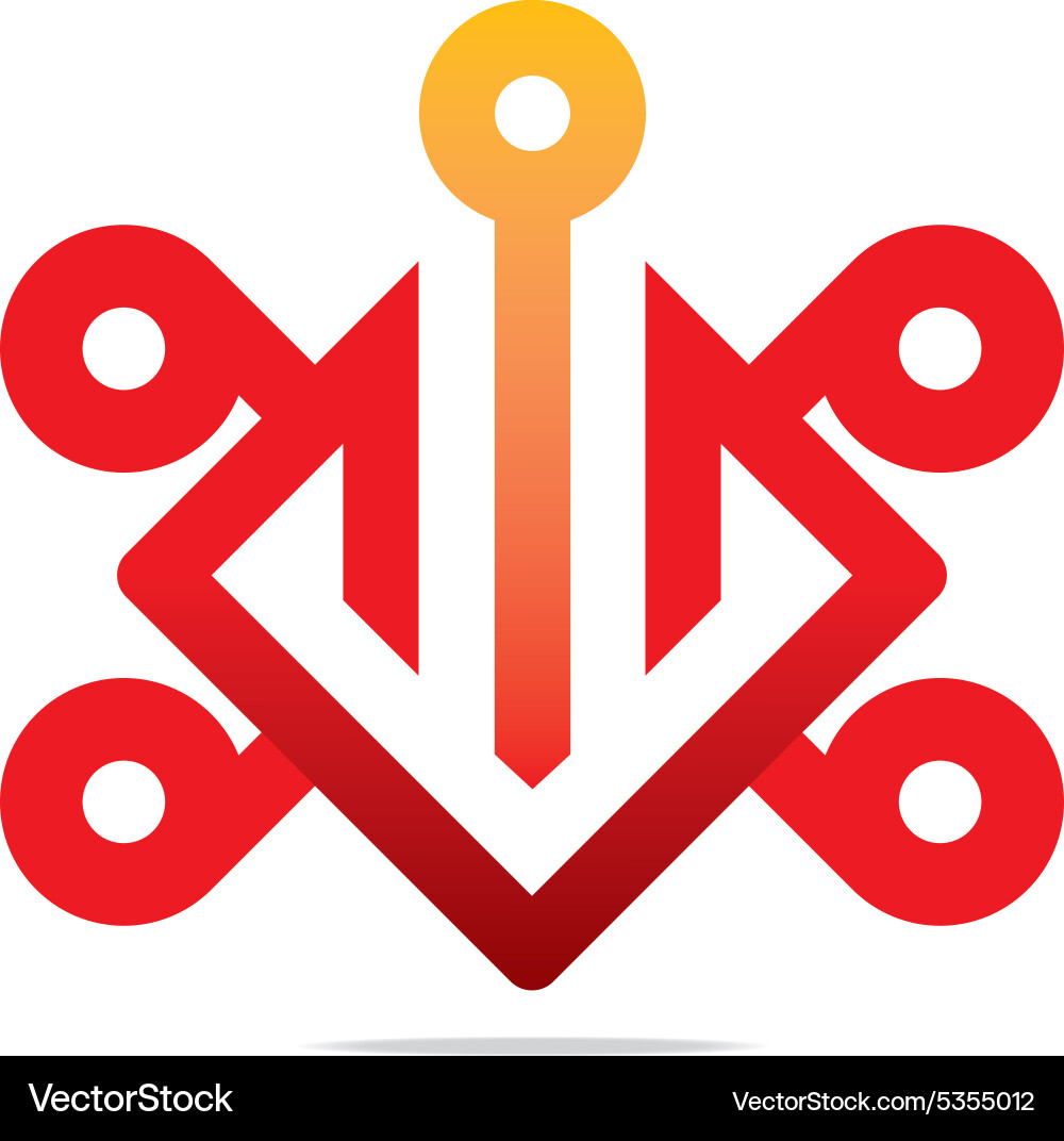 Design element number 9 6 icon symbol vector image