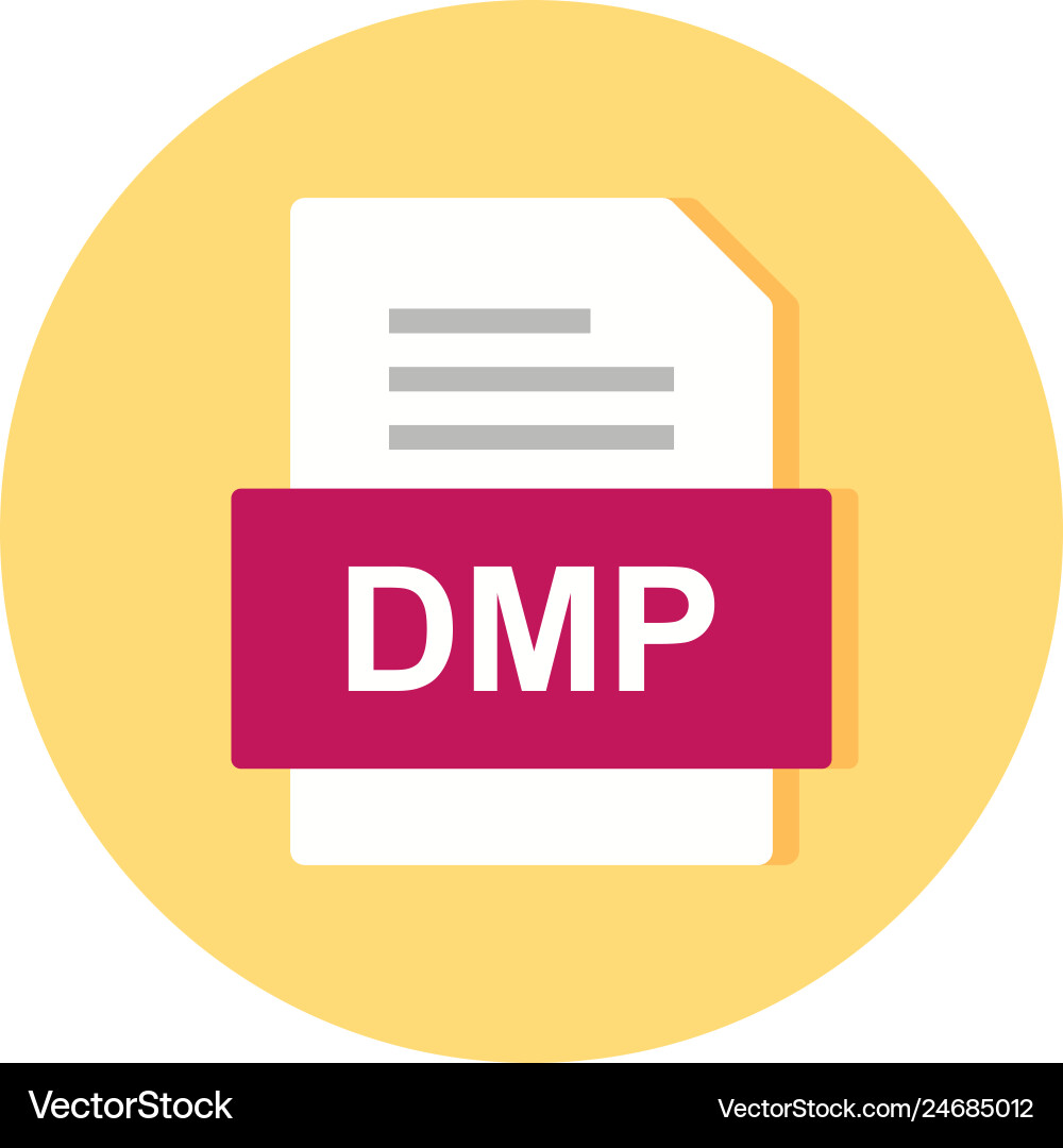 Dmp file document icon Vector Image
