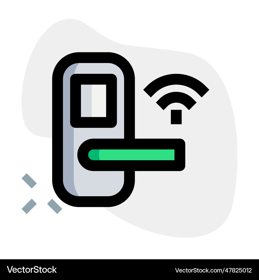 Electronic lock that functions through wifi Vector Image
