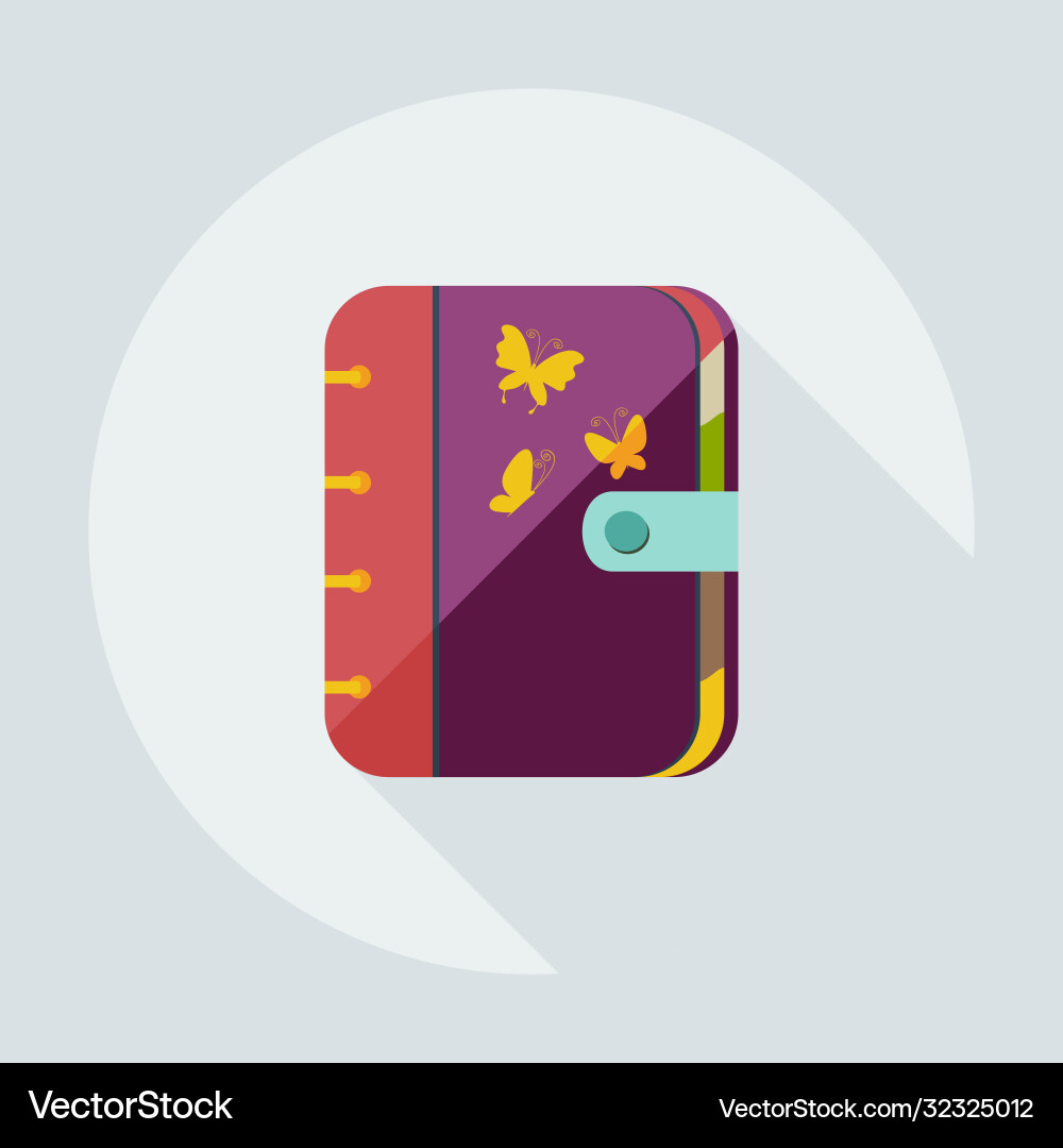 Flat modern design with shadow icons notebook Flat modern design with shadow icons notebook vector image