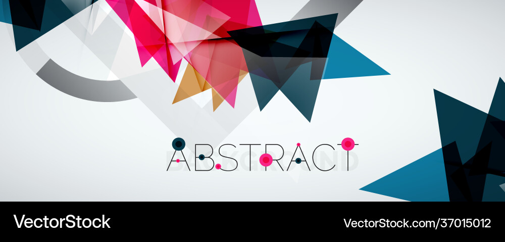 Geometric abstract background color triangle Vector Image
