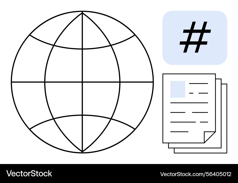 Global connectivity concept with documentation vector image