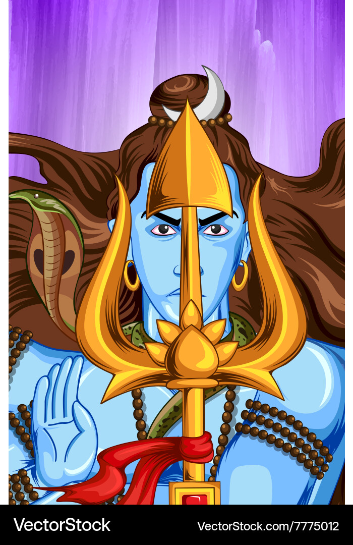 Lord Shiva - Hindu Deity Vector Image