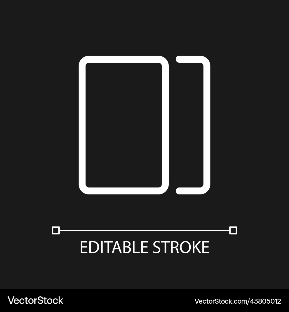 Overlay pixel perfect white linear ui icon Overlay pixel perfect white linear ui icon vector image