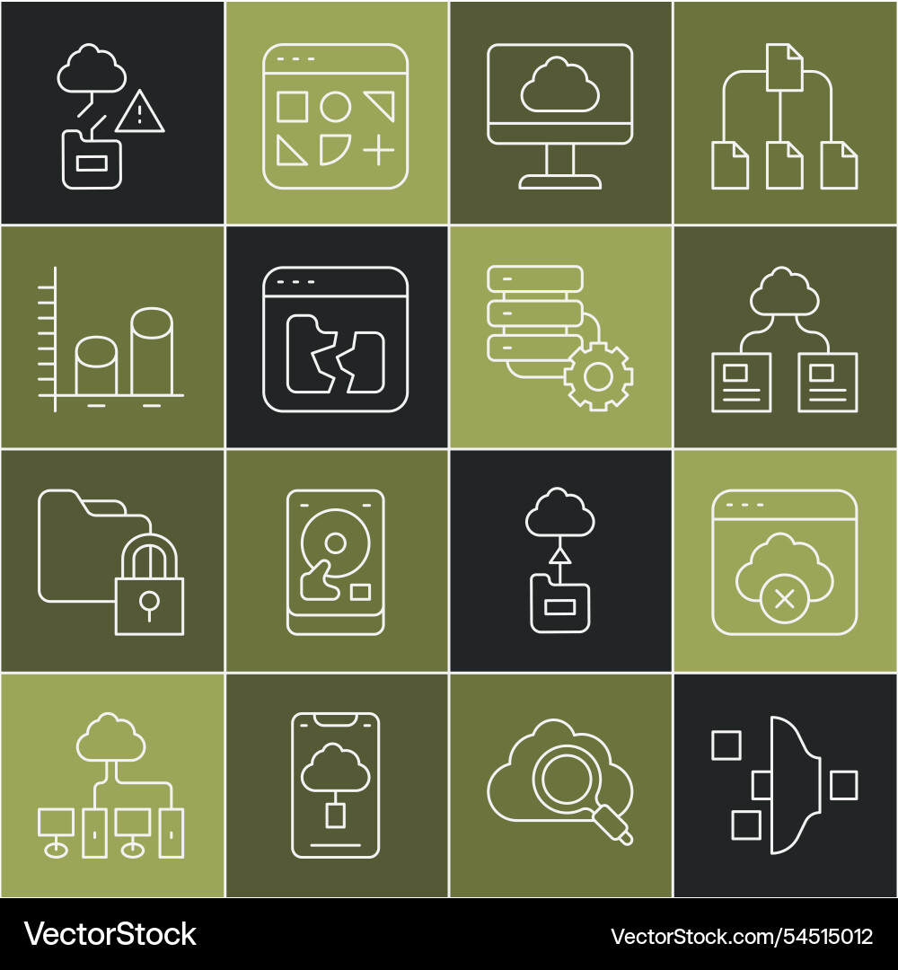 Set line filter setting failed access cloud Set line filter setting failed access cloud vector image