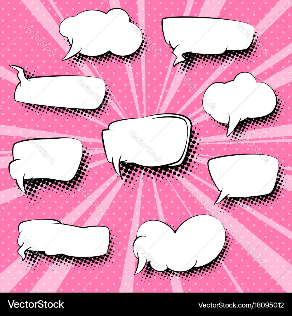 Set of empty speech bubbles Vector Image